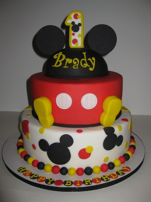 Mickey Mouse 1st Birthday Cake
 Brady s 1st Birthday Mickey Mouse Cake & Smash Cake