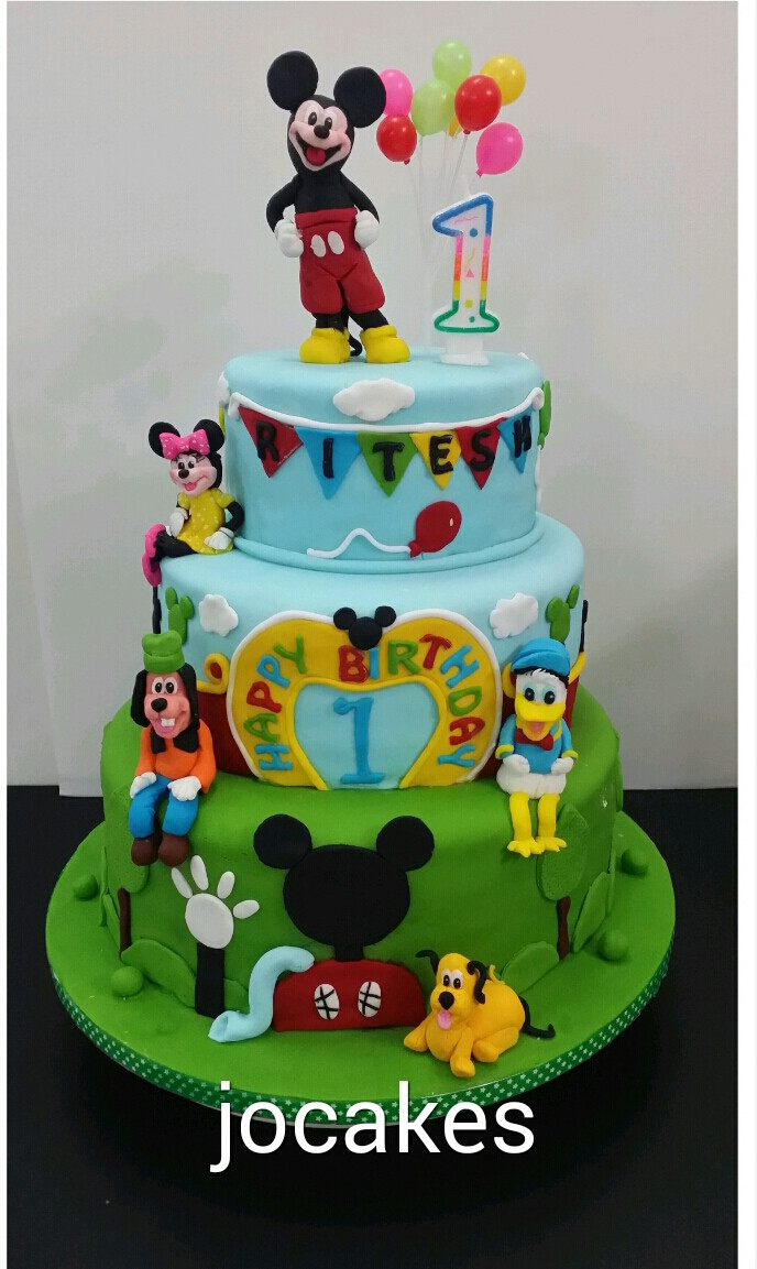 Mickey Mouse 1st Birthday Cake
 Mickey mouse and friends cake for Ritesh 1st birthday