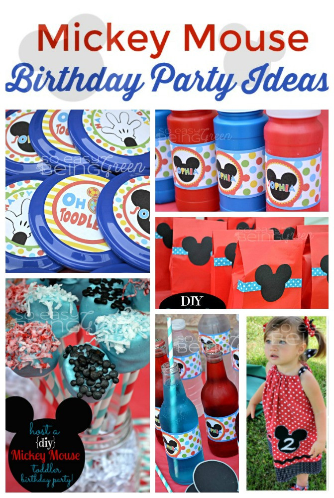 Mickey Mouse Birthday Decorations DIY
 DIY Mickey Mouse Birthday Party Ideas