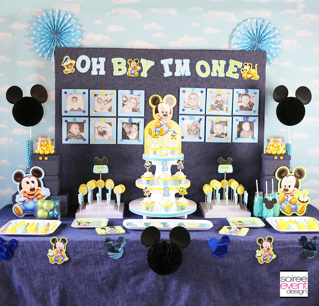 Mickey Mouse First Birthday Decorations
 Mickey Mouse First Birthday Party Ideas Soiree Event Design