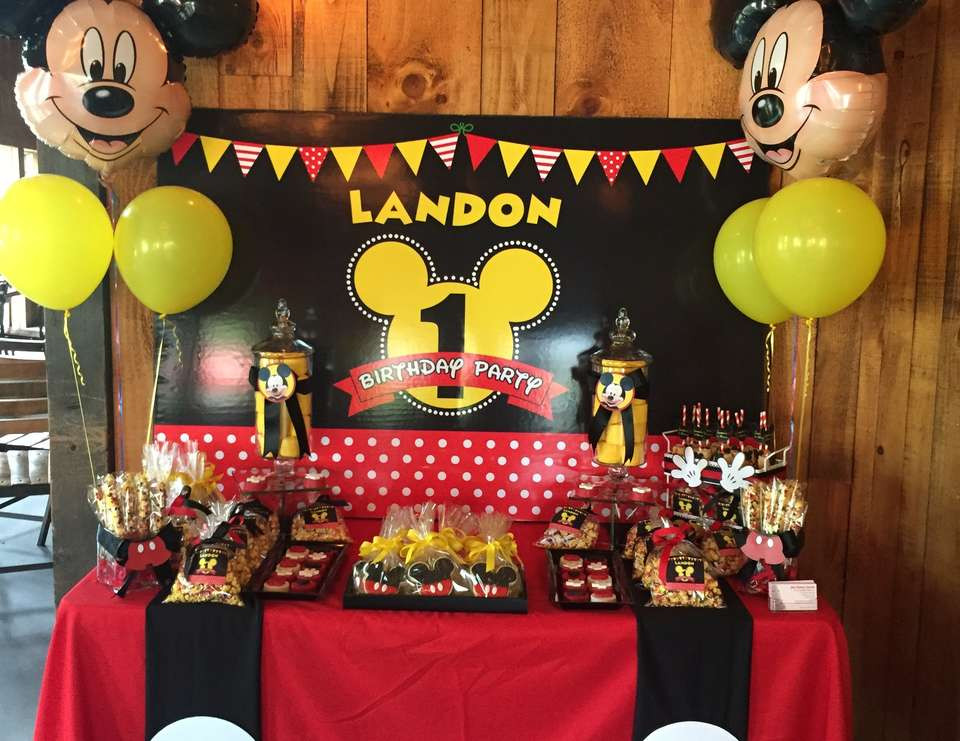 Mickey Mouse First Birthday Decorations
 Mickey Mouse Birthday "Landon s Mickey Mouse First