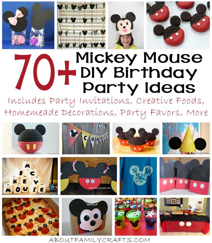 Mickey Mouse Party Decorations DIY
 70 Mickey Mouse DIY Birthday Party Ideas – About Family