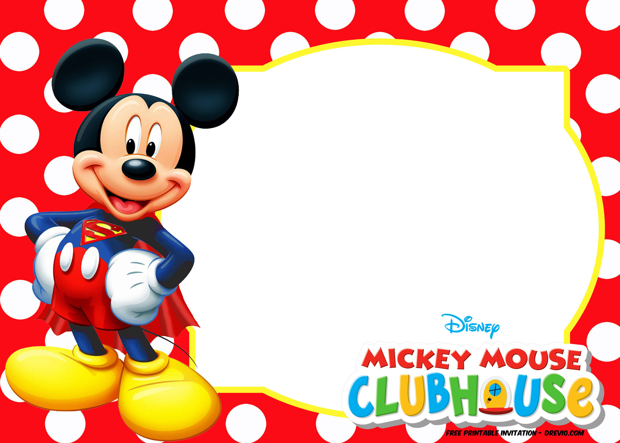 Mickey Mouse Photo Birthday Invitations
 FREE Mickey Mouse Summer Invitation Template – FREE