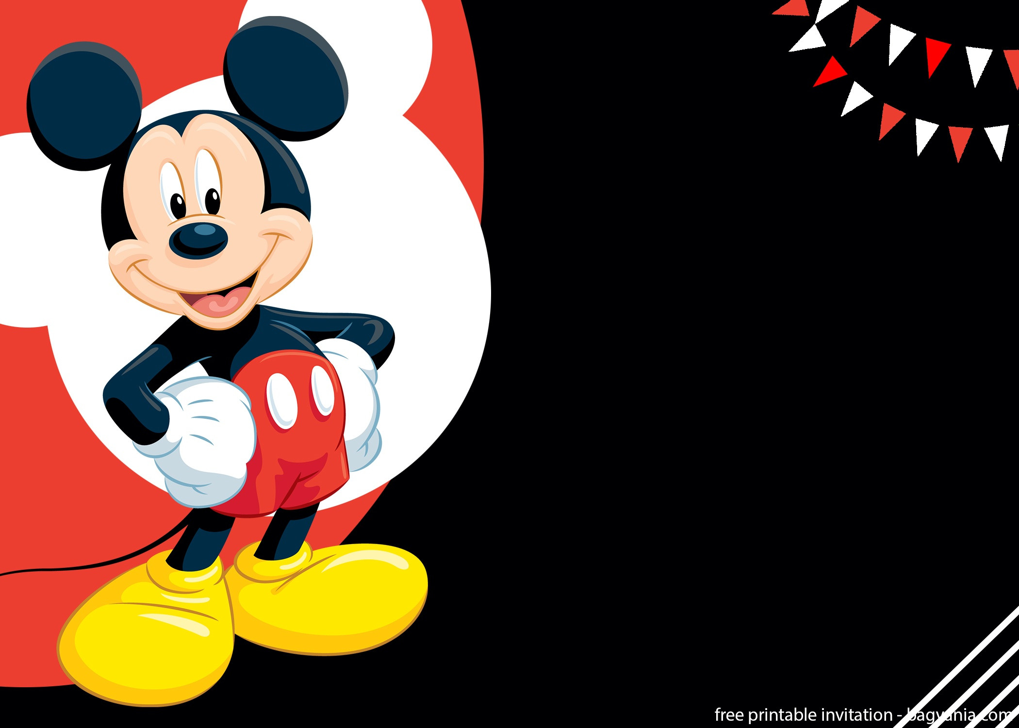 Mickey Mouse Photo Birthday Invitations
 FREE Mickey Mouse Splish Splash invitation template – FREE