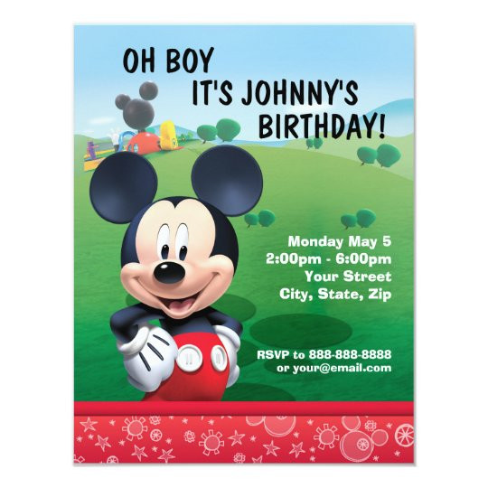Mickey Mouse Photo Birthday Invitations
 Mickey Mouse Birthday Invitation