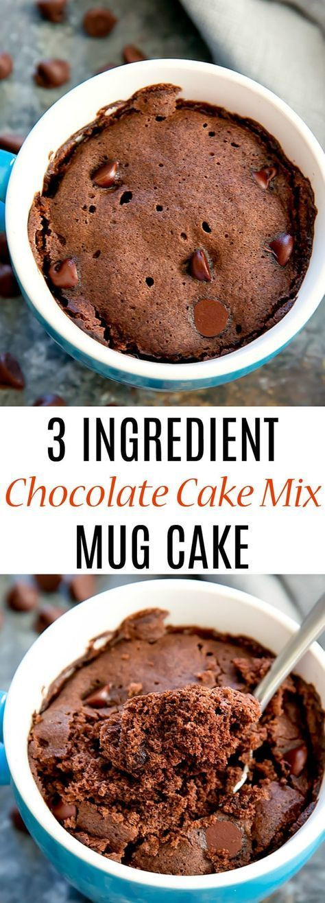 Microwave Cupcakes From Cake Mix
 3 Ingre nt Chocolate Cake Mix Mug Cake mugcake