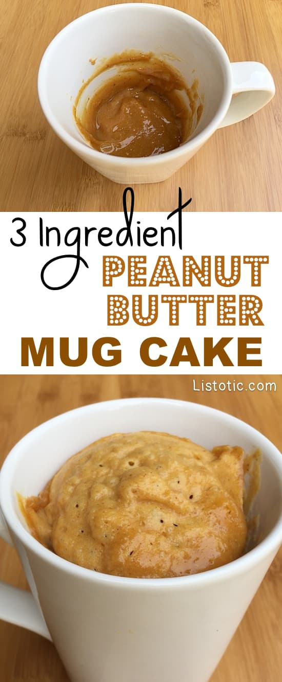 Microwave Cupcakes Recipe
 Easy Microwave Peanut Butter Mug Cake Recipe 3 Ingre nts