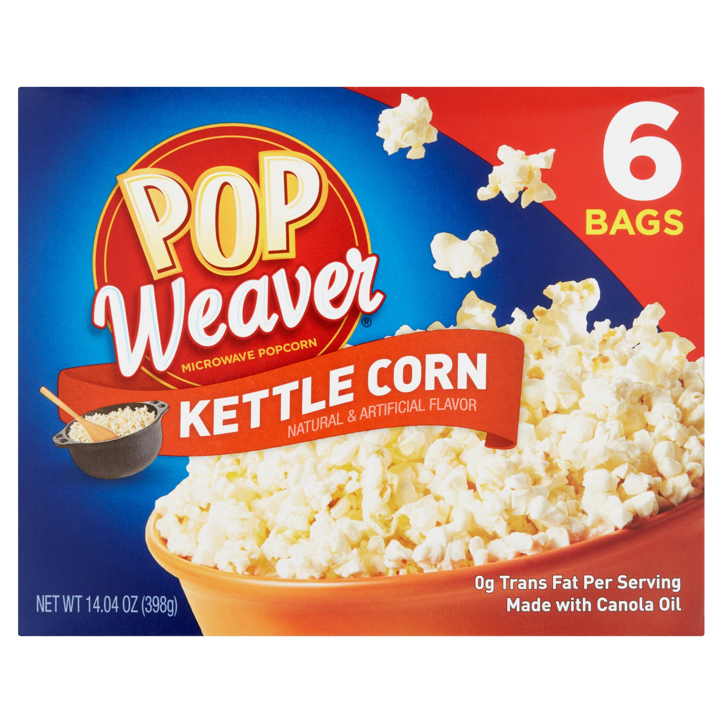 Microwave Kettle Corn
 4 Pack Pop Weaver Kettle Corn Microwave Popcorn 6 count