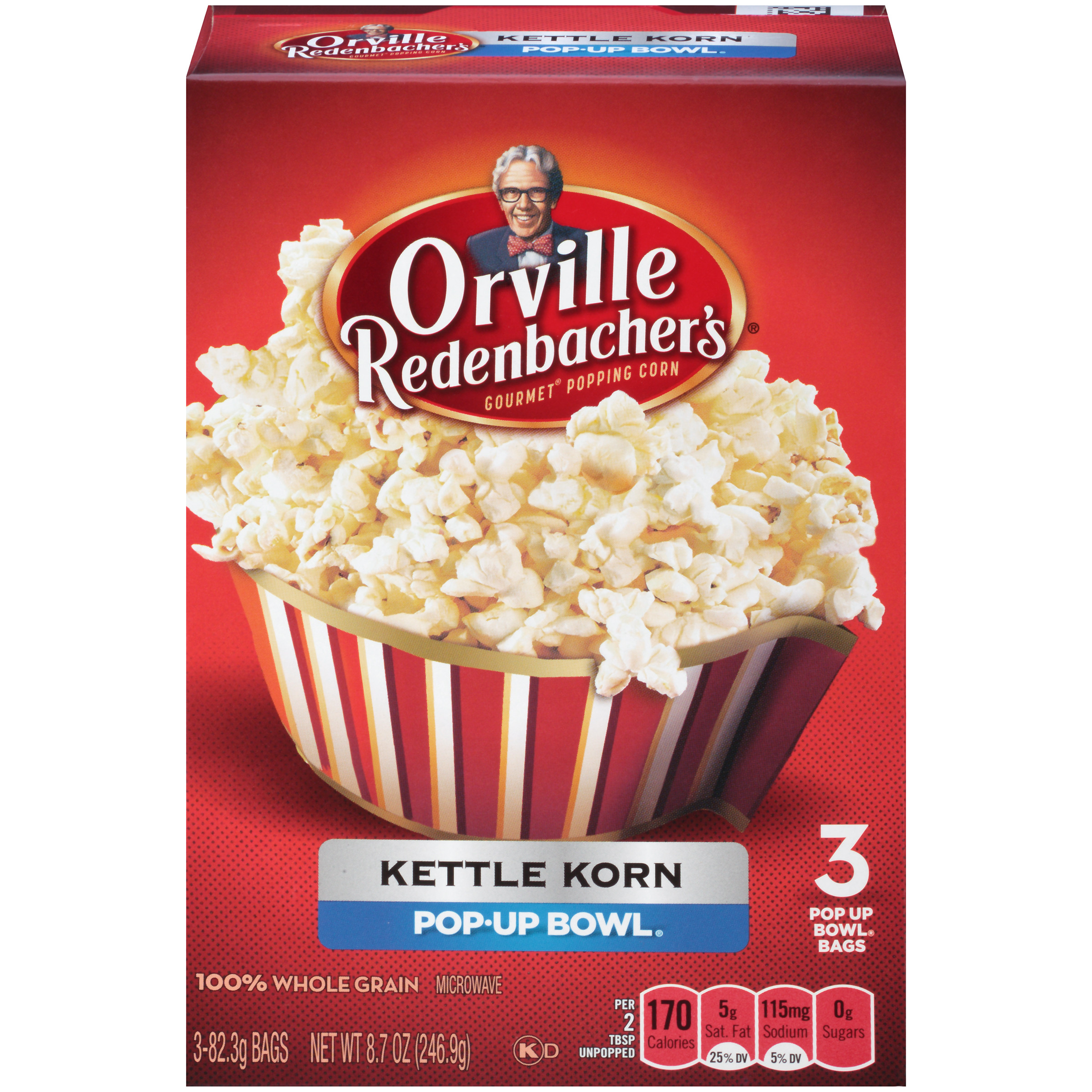 Microwave Kettle Corn
 ORVILLE REDENBACHER S Pop Up Bowl Gourmet Kettle Korn