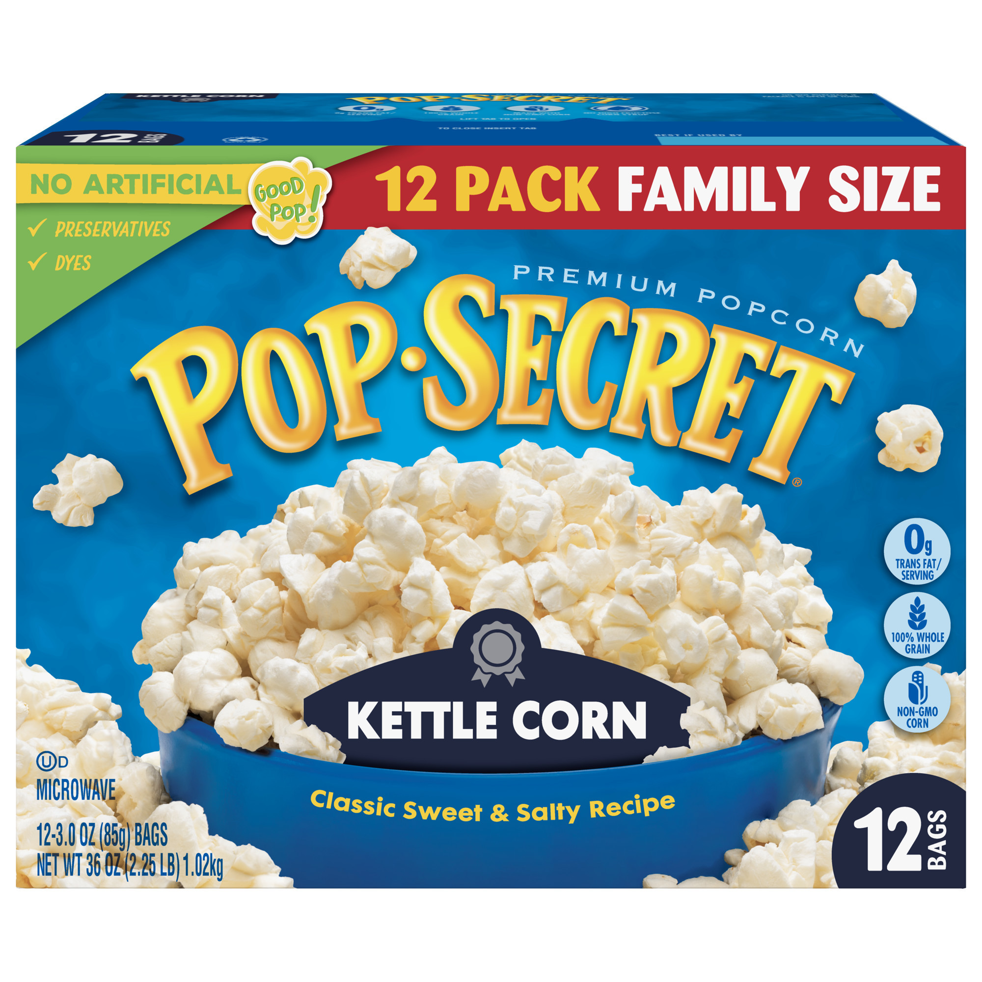 Microwave Kettle Corn
 Pop Secret Kettle Corn Microwave Popcorn 3 Oz 12 Ct