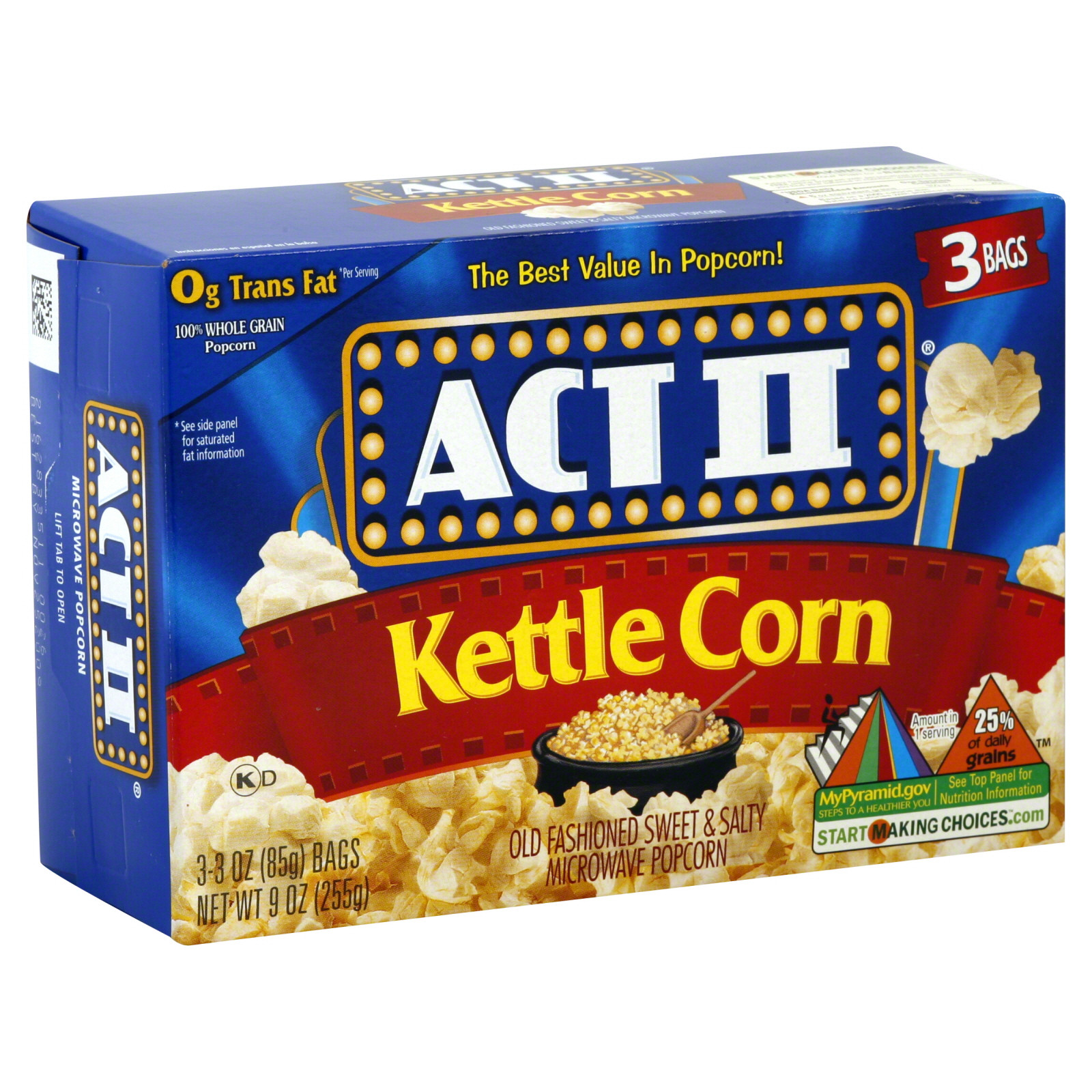 Microwave Kettle Corn
 Act II Microwave Popcorn Kettle Corn 3 3 oz 85 g