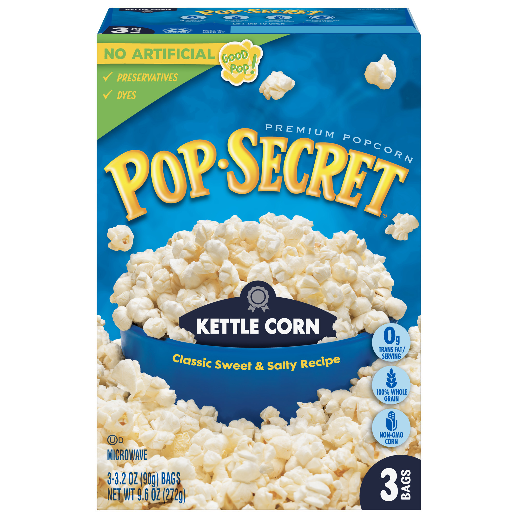 Microwave Kettle Corn
 Pop Secret Microwave Popcorn Kettle Corn 3 Oz 3 Ct