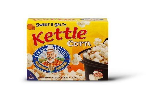 Microwave Kettle Corn
 Cousin Willie s Sweet & Salty Kettle Corn Microwave