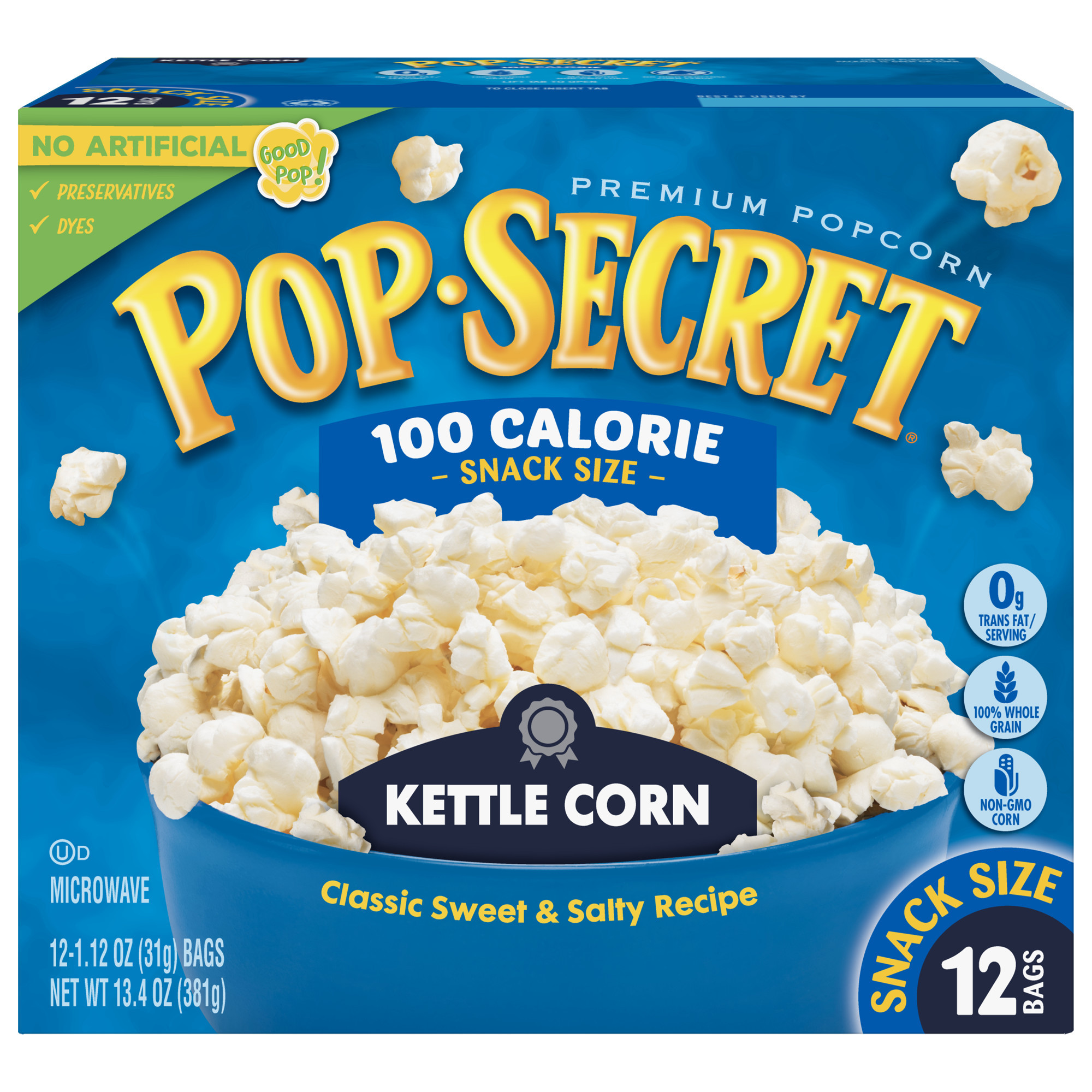 Microwave Kettle Corn
 Pop Secret Kettle Corn Microwave Popcorn 3 Oz 12 Ct