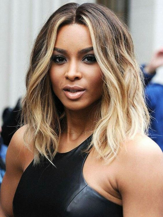 Middle Parting Bob Hairstyles
 Hottest middle part blonde water wavy bob hairstyle lace