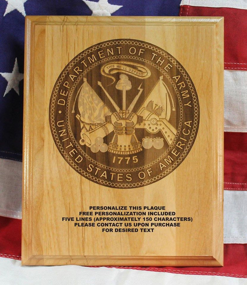 Military Graduation Gift Ideas
 Personalized US Army Seal Plaque military graduation t