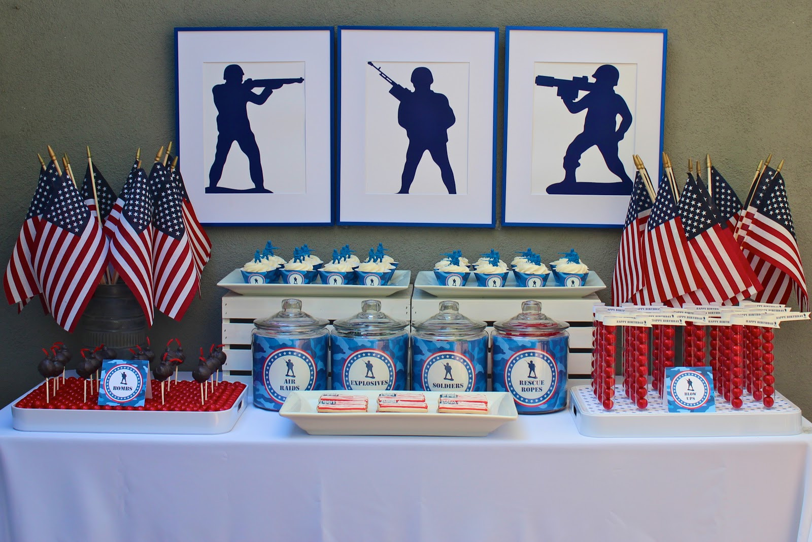 Military Retirement Party Ideas
 Military Party in Bloom Bloom Designs