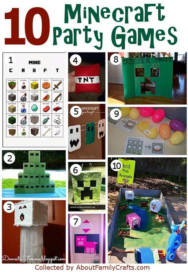 Minecraft Birthday Party Game Ideas
 50 DIY Minecraft Birthday Party Ideas – About Family Crafts