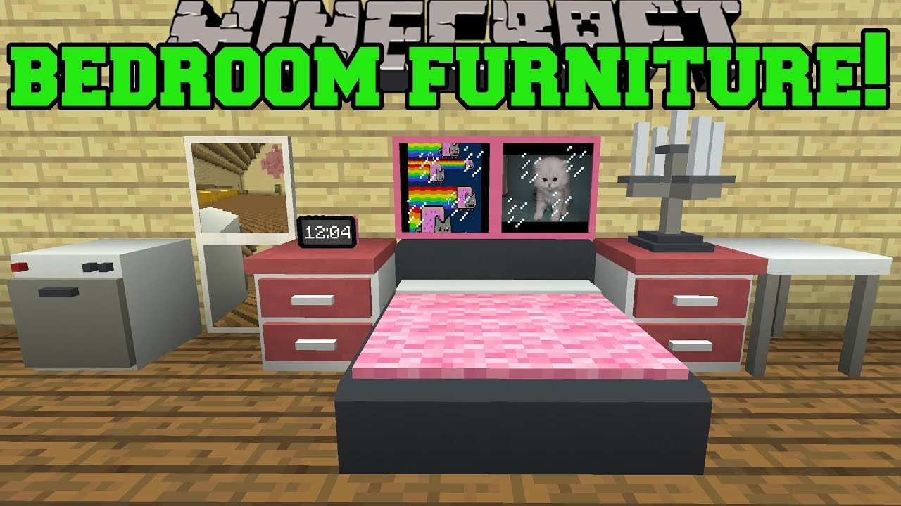 Minecraft Modern Bedroom
 Minecraft BEDROOM FURNITURE MIRRORS DIGITAL CLOCKS