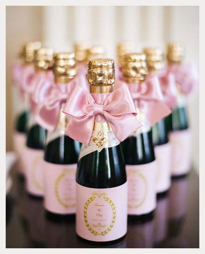 Mini Champagne Bottles Wedding Favors
 Wedding Inspiration