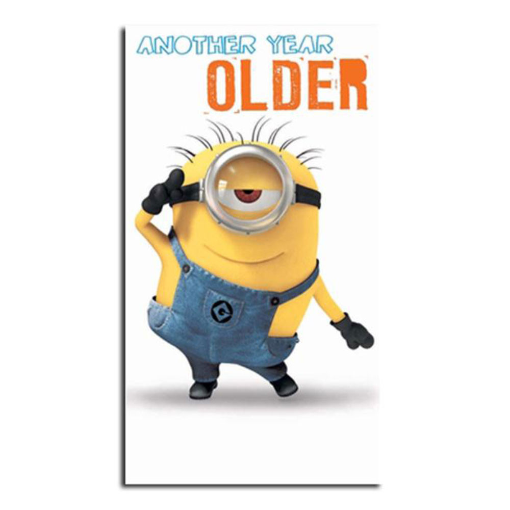 Minion Birthday Quotes
 Another Year Older Minions Birthday Card DE012