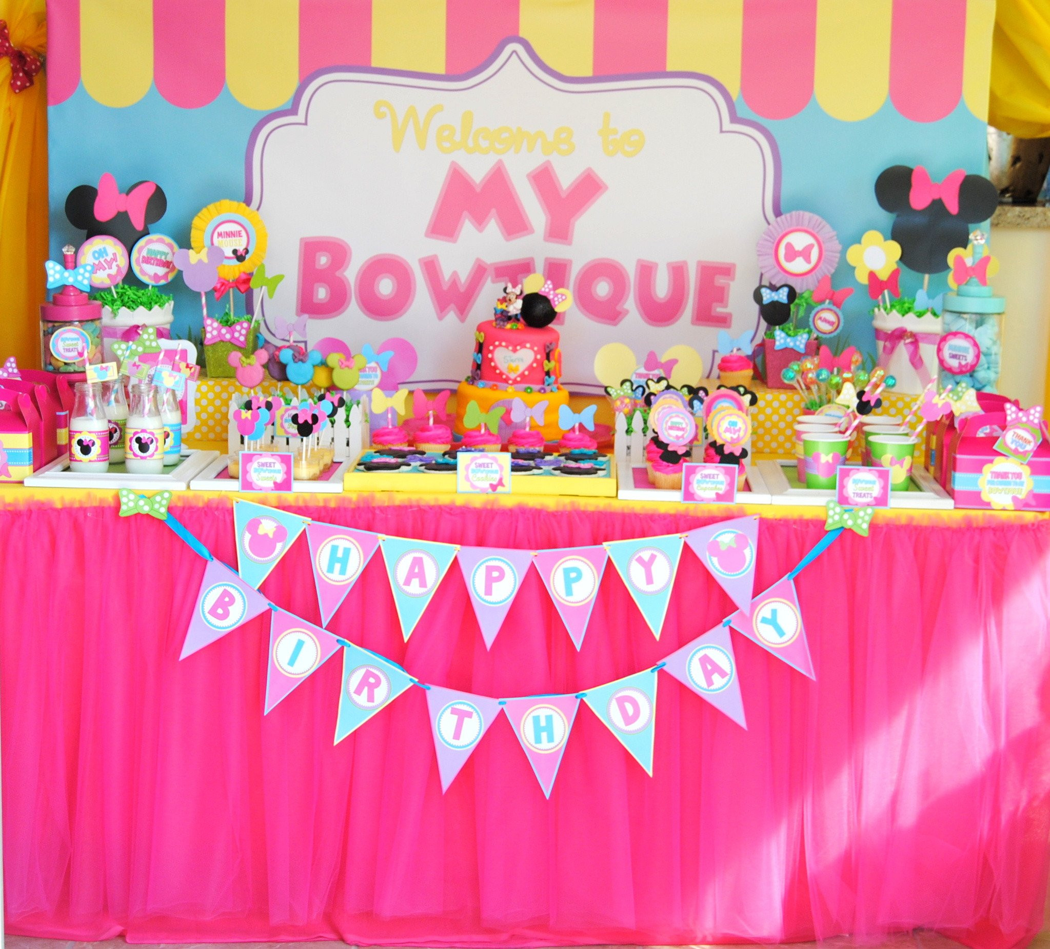 Minnie Bowtique Birthday Party
 Bowtique Party PINK MOUSE Birthday Party Mouse Party