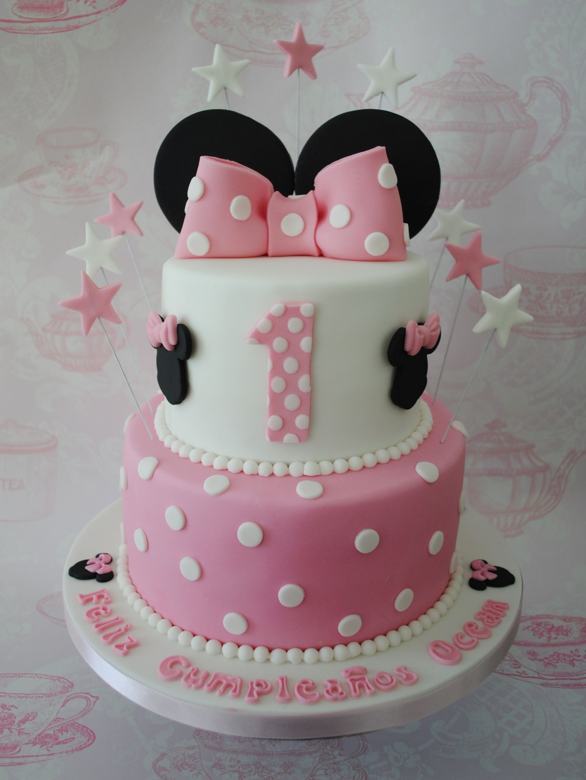 Minnie Mouse 1st Birthday Cake
 Miss Cupcakes Blog Archive 2 tiered Minnie mouse