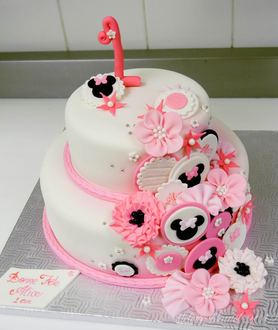 Minnie Mouse 1st Birthday Cake
 1St Birthday Minnie Mouse Inspired Cake CakeCentral