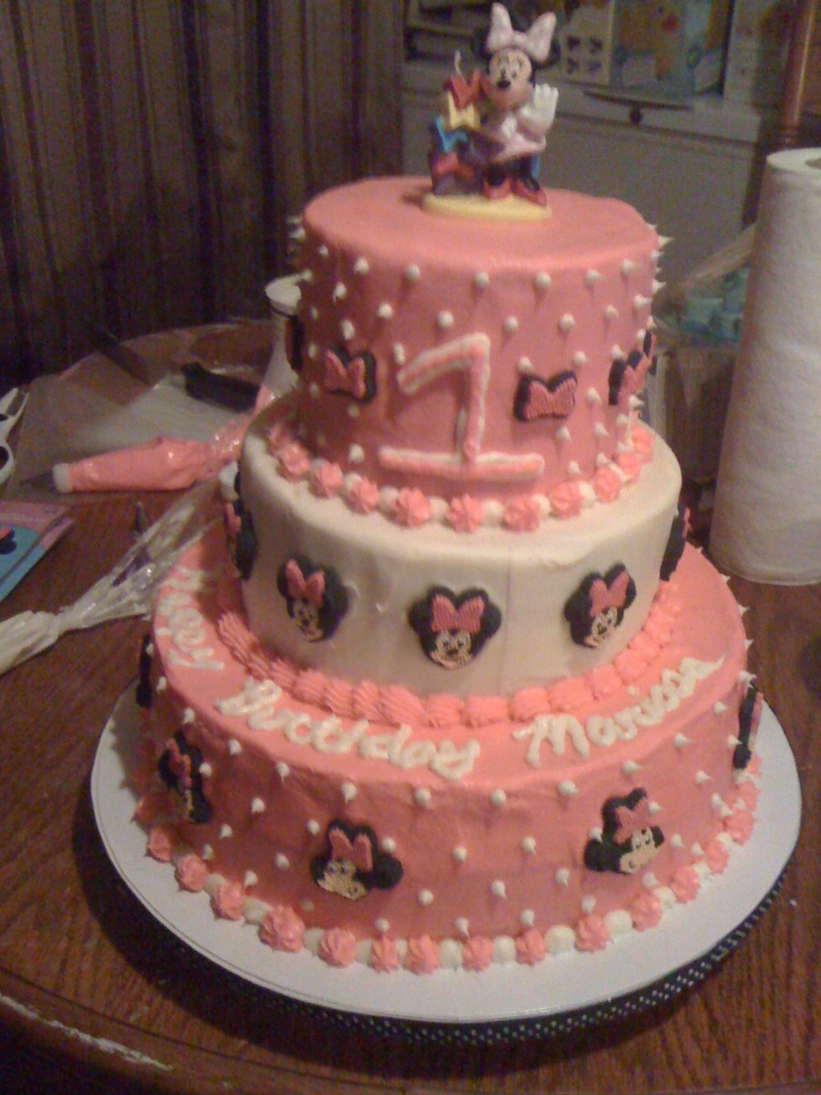 Minnie Mouse 1st Birthday Cakes
 Minnie Mouse 1St Birthday Cake 3 Tier CakeCentral