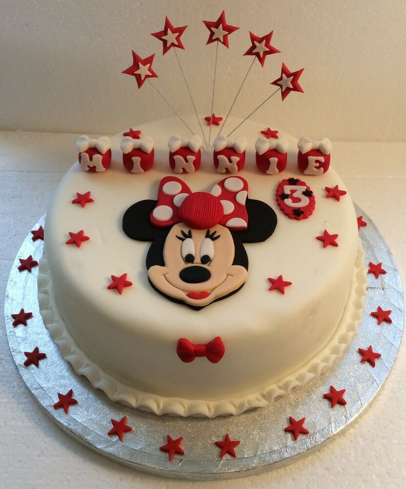 Minnie Mouse Birthday Cake Topper
 Minnie Mouse Cake Topper Any Name Any Colour