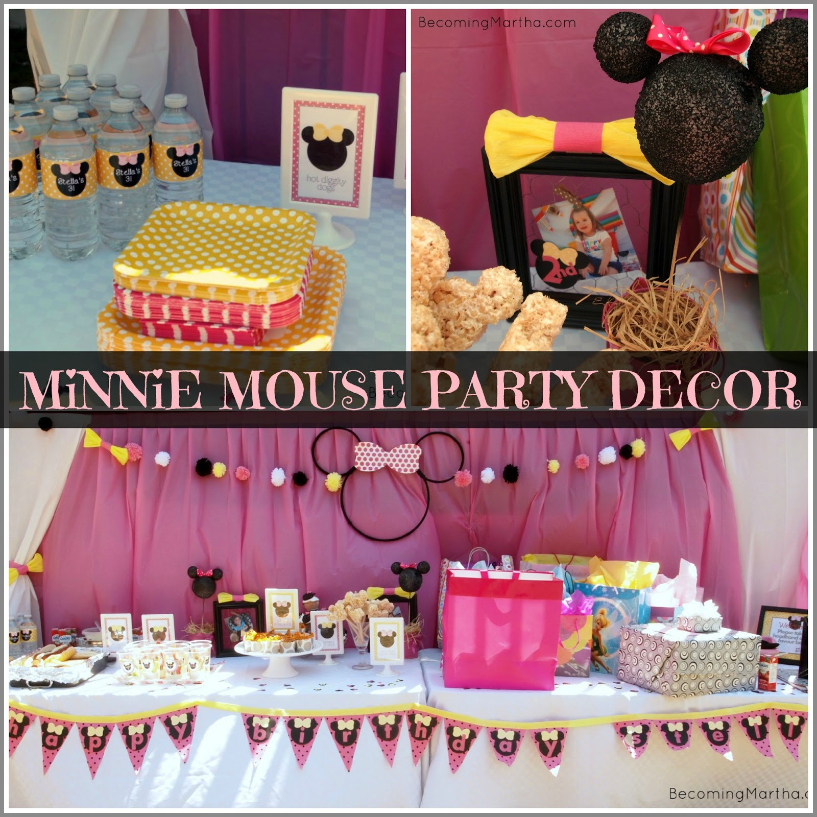 Minnie Mouse Birthday Decorations
 Minnie Mouse Party Decor The Simply Crafted Life