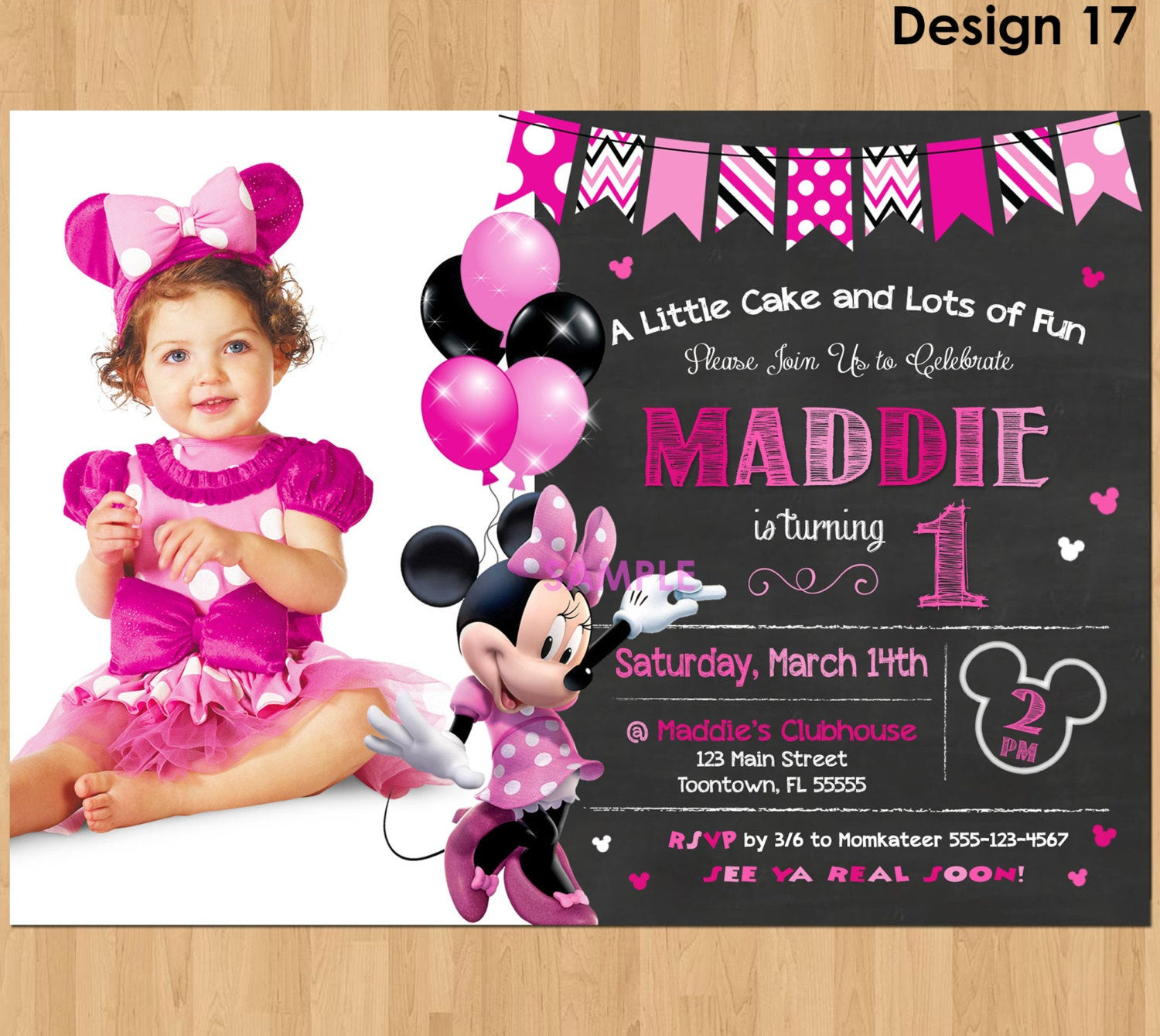 Minnie Mouse Birthday Invitations Personalized
 Minnie Mouse Invitation Minnie Mouse 1st Birthday First Bday