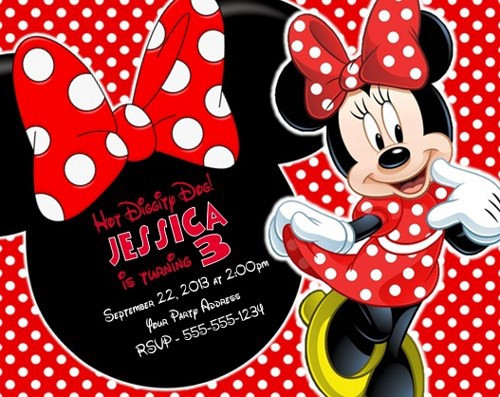 Minnie Mouse Birthday Invitations Personalized
 Minnie Mouse Birthday Party Invitations Personalized