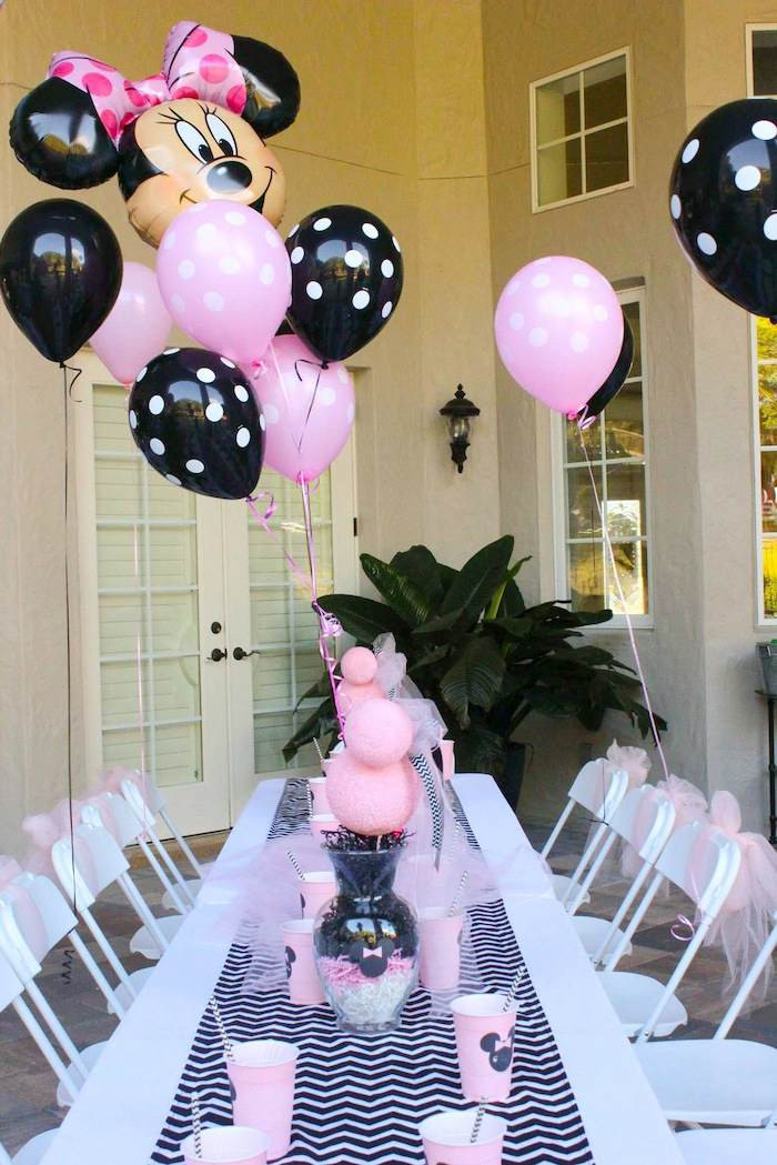 Minnie Mouse Birthday Party Decoration Ideas
 Kara s Party Ideas Minnie Mouse Themed Birthday Party