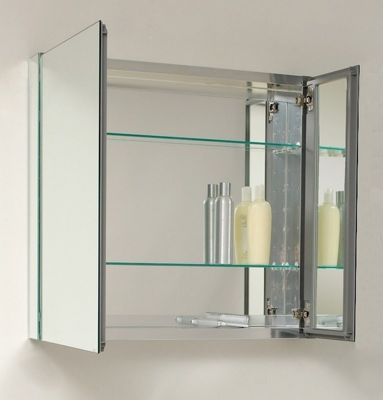 Mirrored Bathroom Medicine Cabinet
 30" Wide Mirrored Bathroom Medicine Cabinet