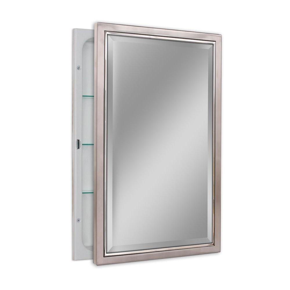 Mirrored Bathroom Medicine Cabinet
 Deco Mirror 16 in W x 26 in H x 5 in D Classic Framed