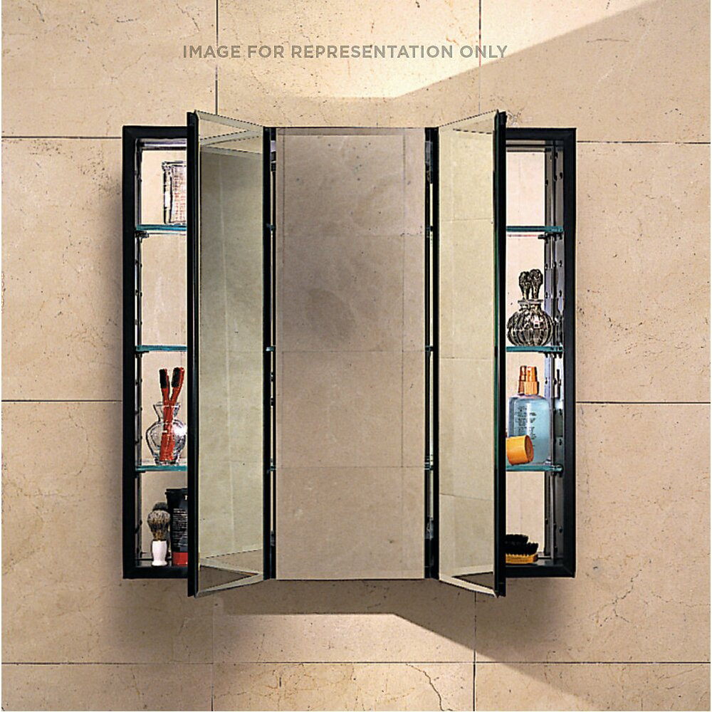 Mirrored Bathroom Medicine Cabinet
 Robern PL Series 30" x 30" Mirrored Recessed Medicine