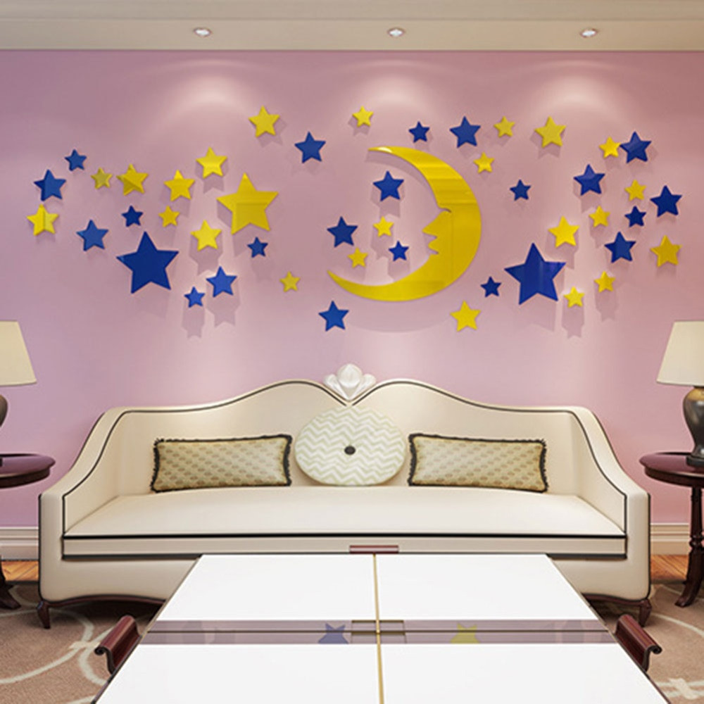 Mirrors For Kids Room
 DIY Moon Wall Sticker for Kids Room Children 3D Mirror