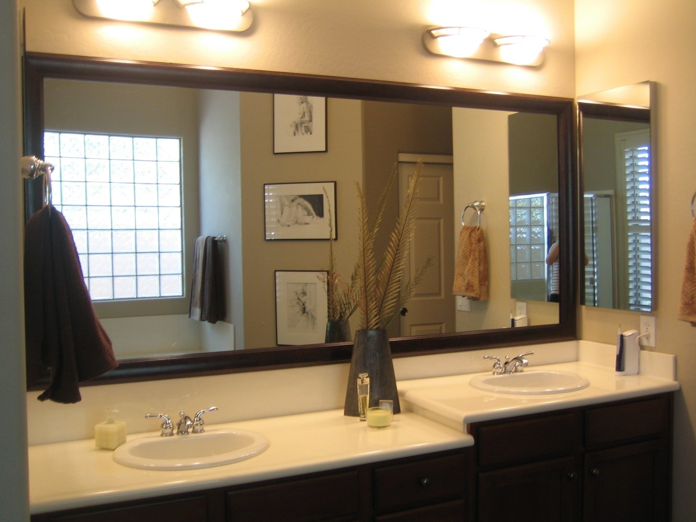 Mirrors Over Bathroom Sinks
 Bathroom mirrors separate or one big piece of glass