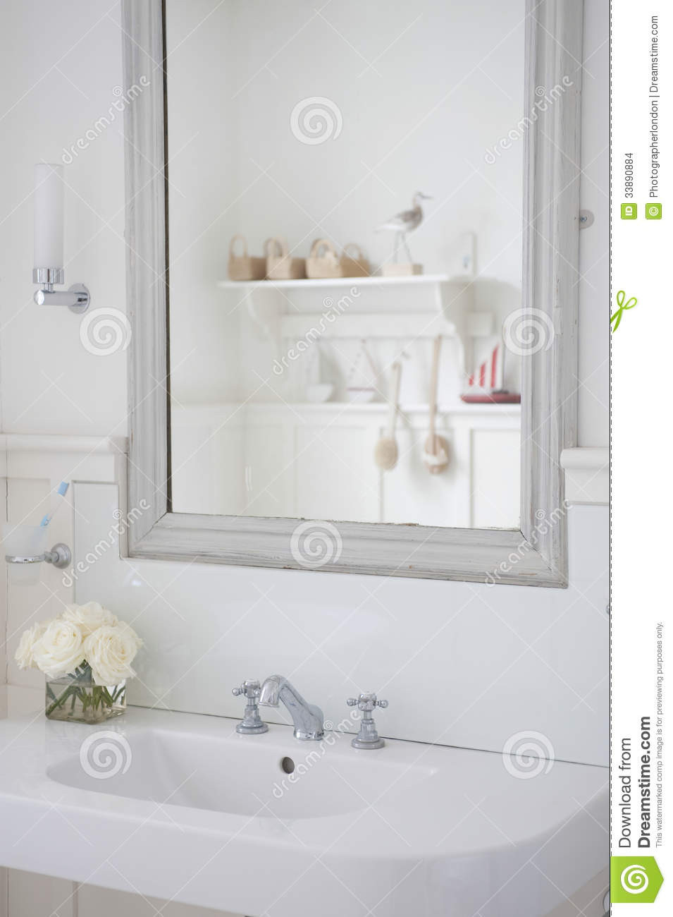 Mirrors Over Bathroom Sinks
 Mirror Bathroom Sink stock photo Image of english