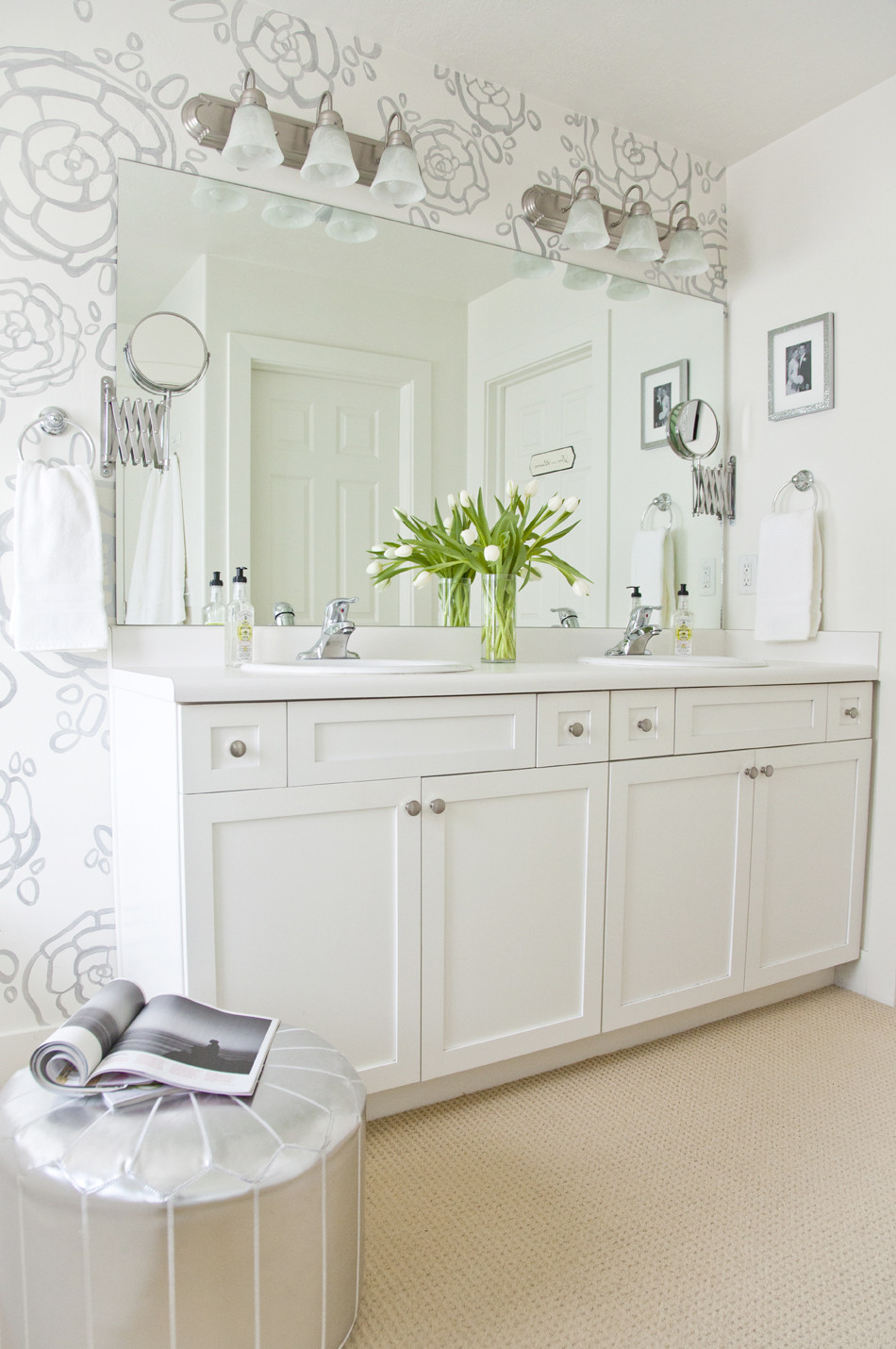 Mirrors Over Bathroom Sinks
 Boxwood Clippings Blog Archive Our Master Bath Reveal