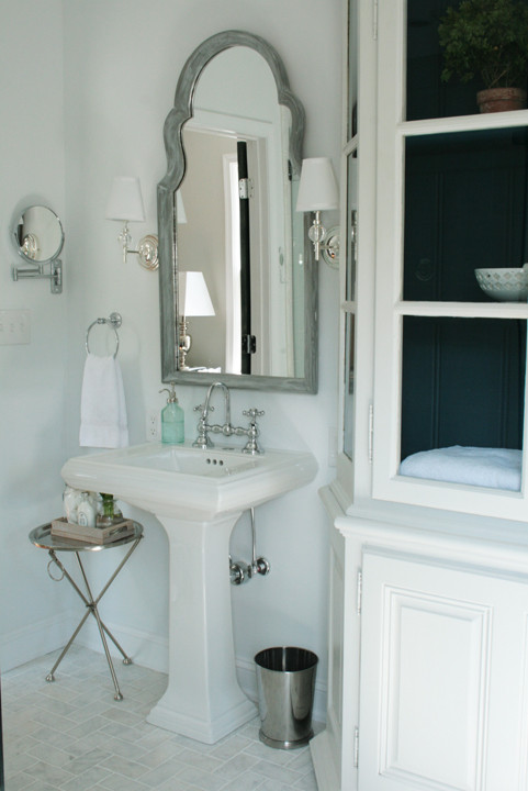 Mirrors Over Bathroom Sinks
 Gray Washed Mirror Vintage bathroom Rachel Bishop