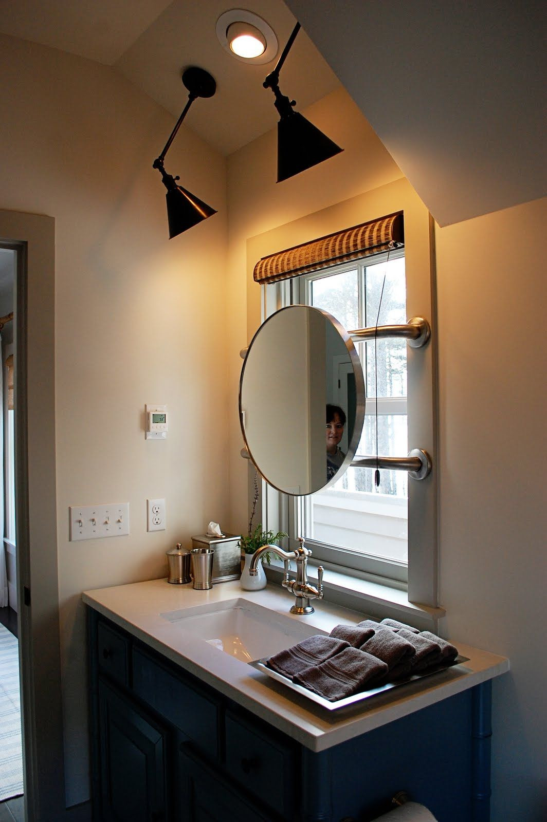 Mirrors Over Bathroom Sinks
 mirror in front of window might have to do this in the