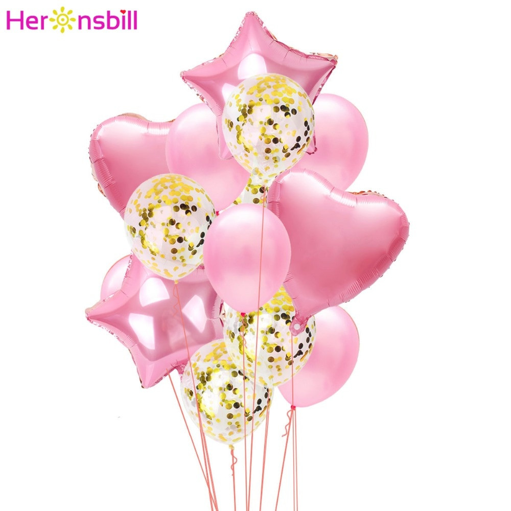 Mixed Gender Birthday Party Ideas
 Heronsbill 14pcs Mix Baby Shower Balloons Happy Birthday
