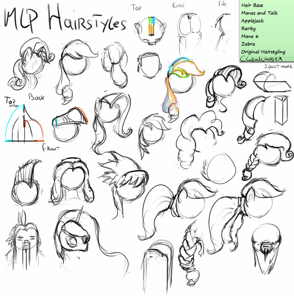 Mlp Male Hairstyles
 Bananart Workshop MLP Hair Styles by AssasinMonkey on