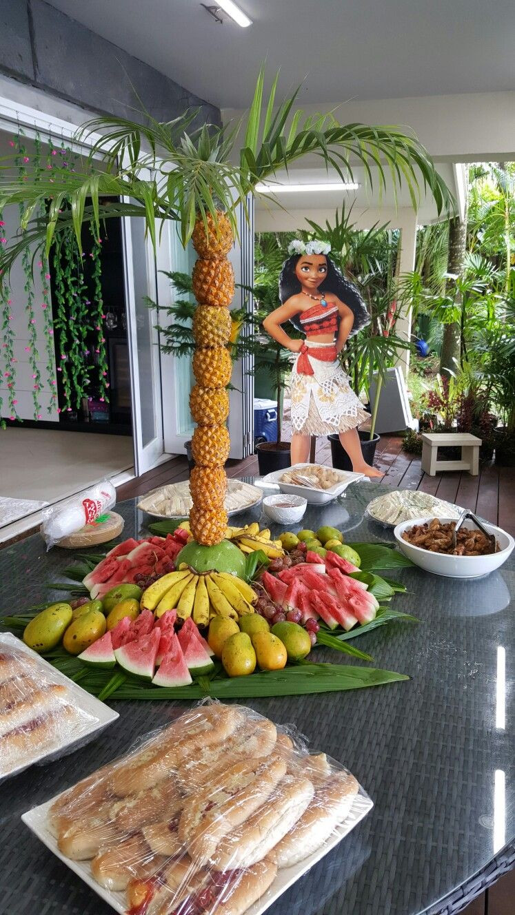 Moana Birthday Party Food Ideas
 Food table Moana Party Pinterest