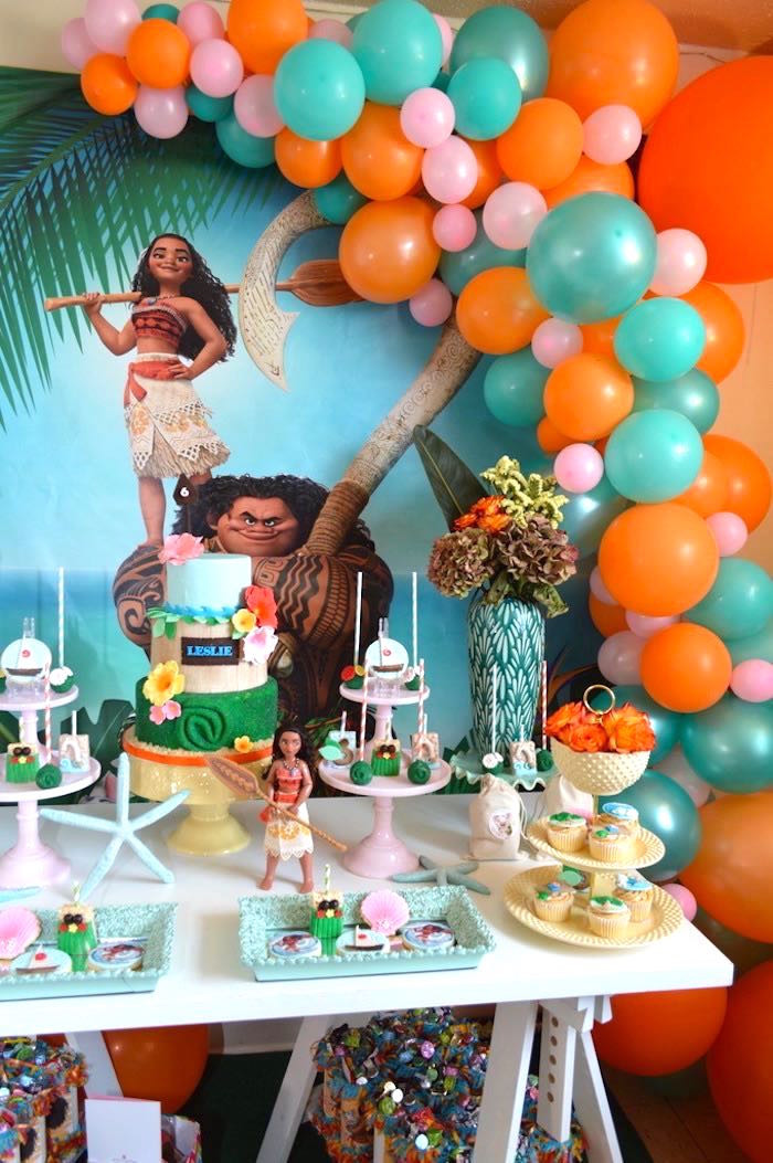 Moana Birthday Party Ideas
 Kara s Party Ideas Chic Moana Birthday Party