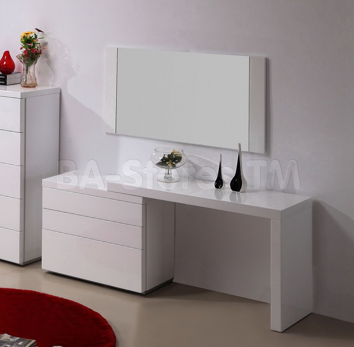 Modern Bedroom Vanity Sets
 Athens 3 PC Vanity Set in White
