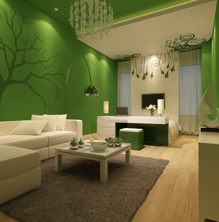 Modern Colours For Living Room
 Green Living Room Ideas in East Hampton New York