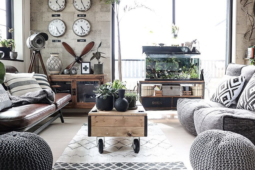 Modern Industrial Living Room
 20 Monochromatic Living Rooms in White Full of Personality